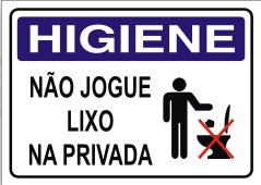 Não jogue lixo na privada