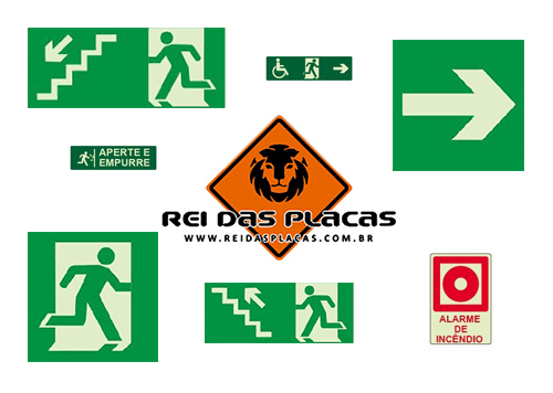 Placas saída de emergência