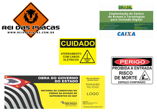 Placas de Sinalização em São Paulo